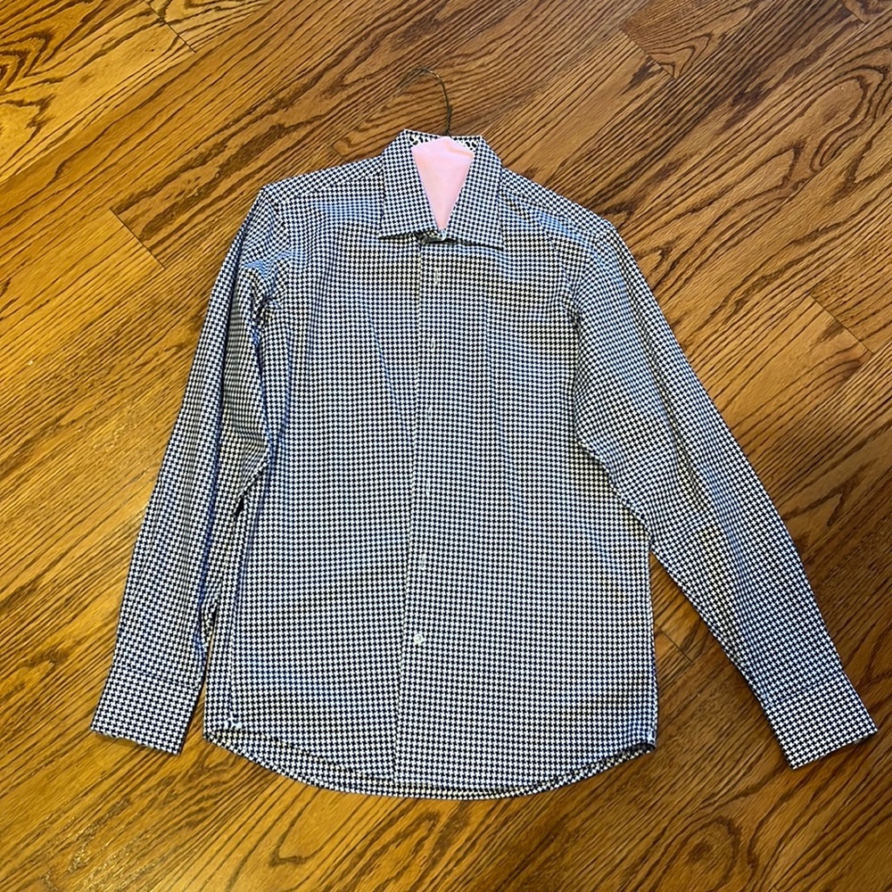 Robert Graham Boys Blue Button Down Shirt Size XL 18-20